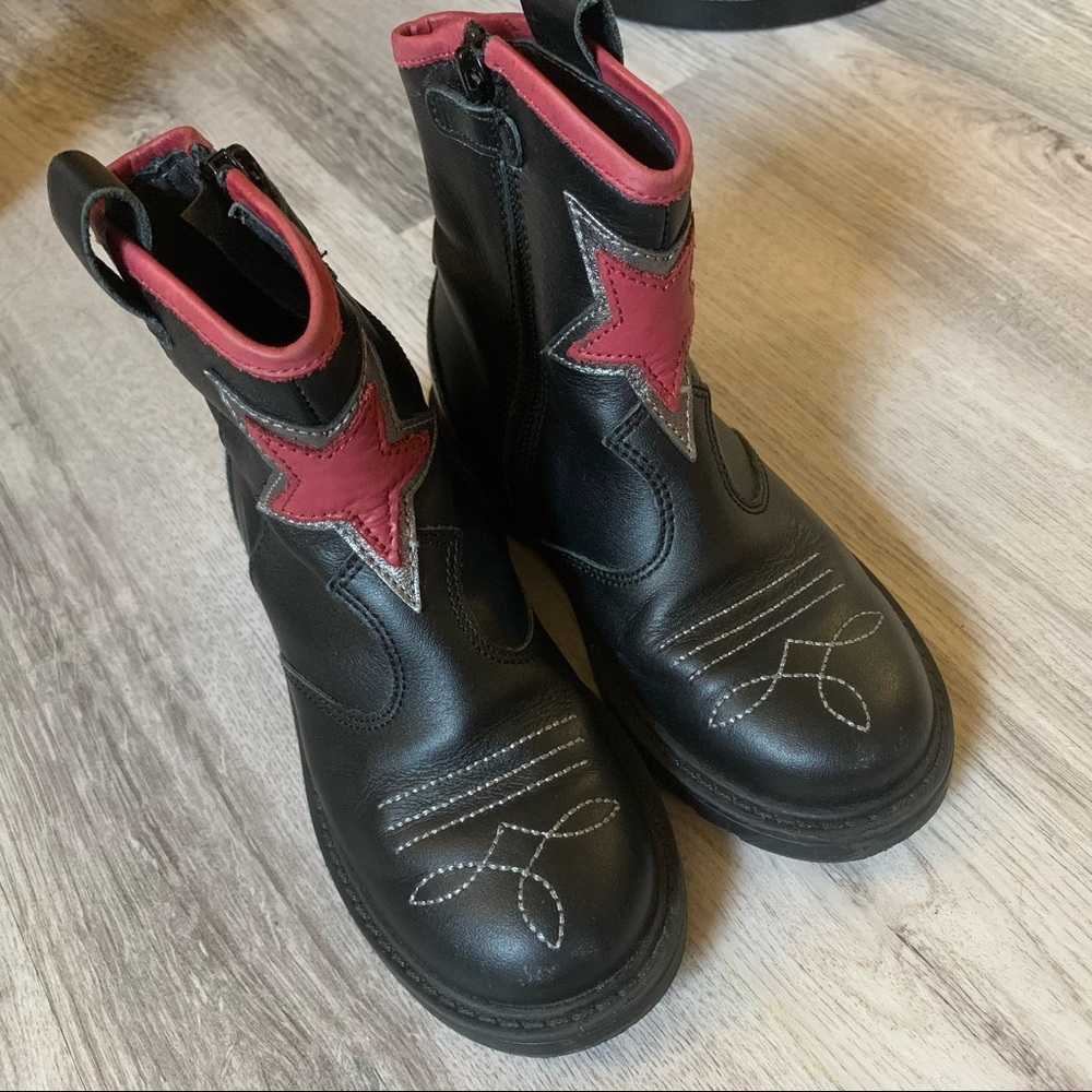 Naturino girls leather zip booties
